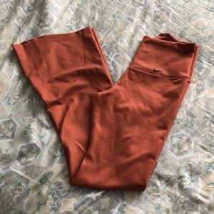 Nike Burnt Orange Flare Yoga Pants